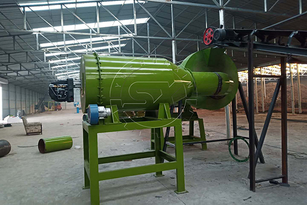 Diesel burner hot blast furnace for manure fertilizer drying
