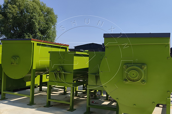 Different types of horizontal blending machines for fertilizer making