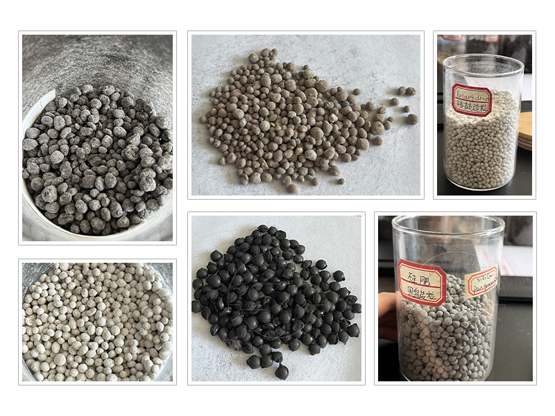 Various granules produced by SX organic fertilizer granulators