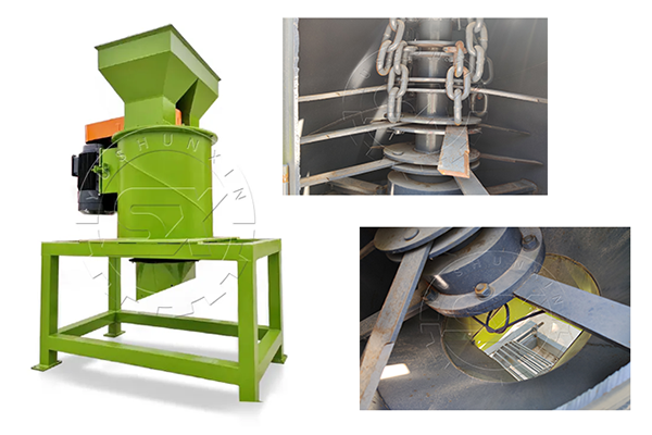New type vertical crusher for fertilizer powder production