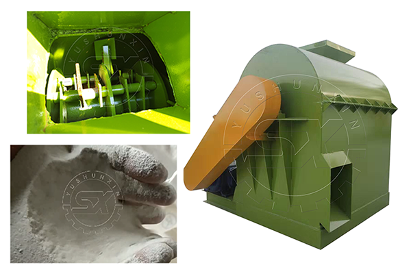 Semi-wet materials grinder for organic fertilizer powder production