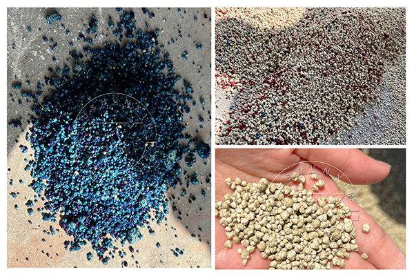 Various bentonite granules made by SX fertilizer equipment
