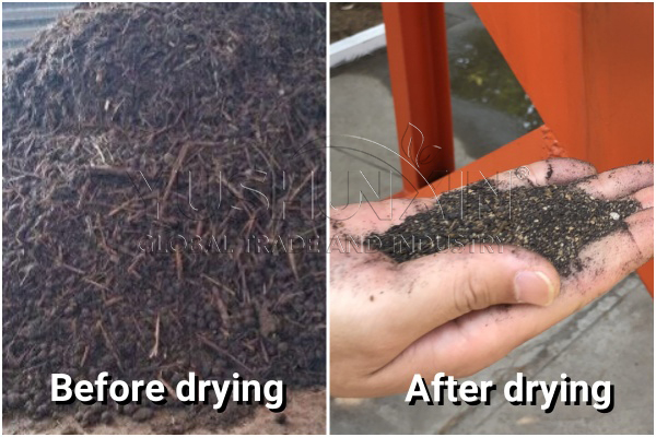 Fertilizer dried by fertilizer dryer machine