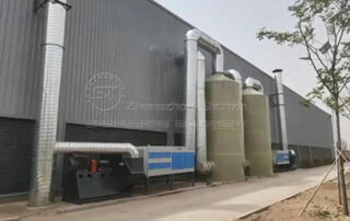 Deodorization system of in-vessel composting