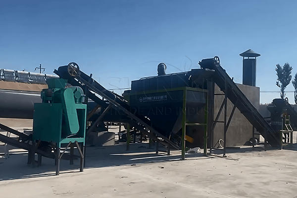 fertilizer roller granulation line with drying