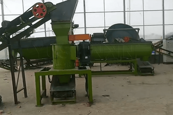 organic fertilizer granulation plant with disk pellet machine