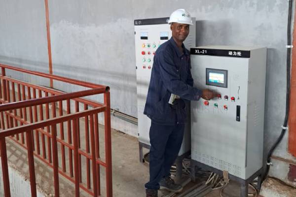 PLC control container for large scale BB fertilizer line