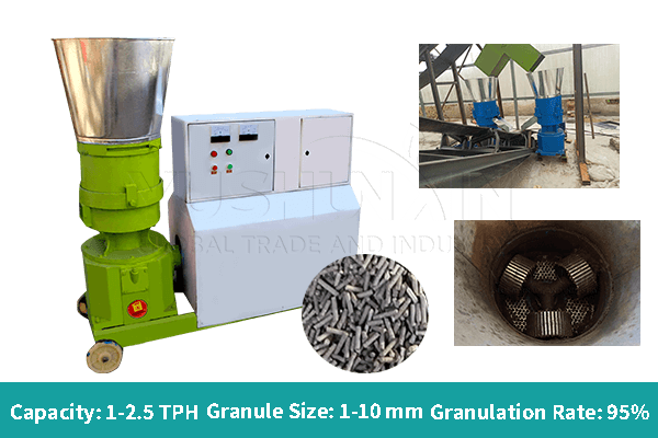 flat die pellet machine for small scale powder granulation