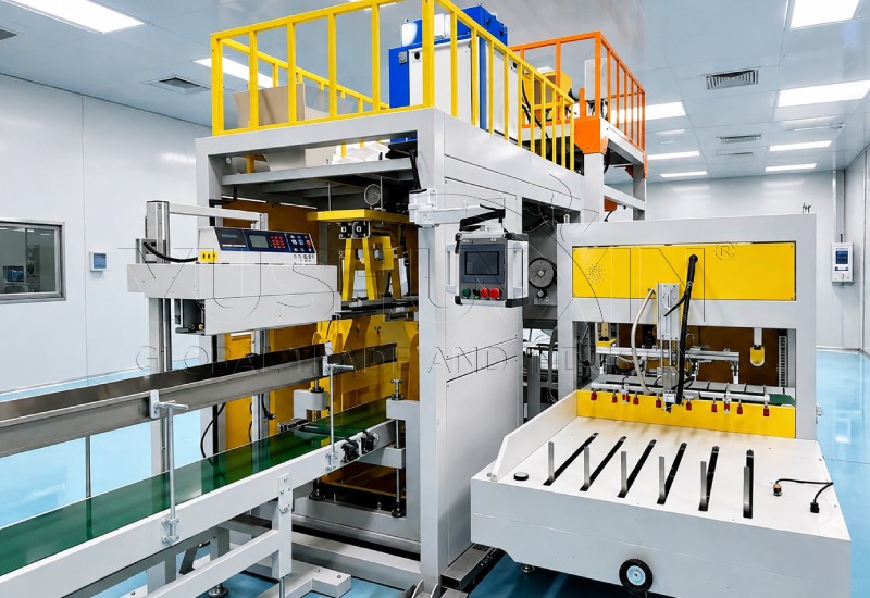 PLC controlled fertilizer bagging system for sale