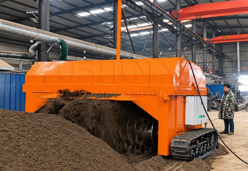 electric windrow composting machine for sale
